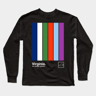 Viriginia State Flag // Original State Flag Colors Design Long Sleeve T-Shirt